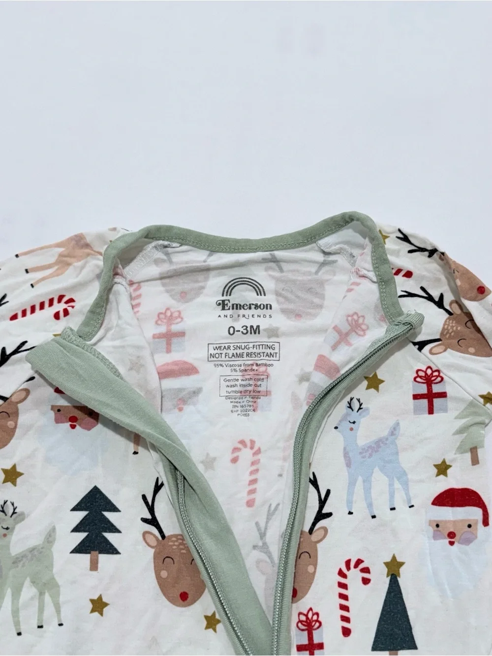 Baby Matching Bamboo Holiday Christmas Pajama Set